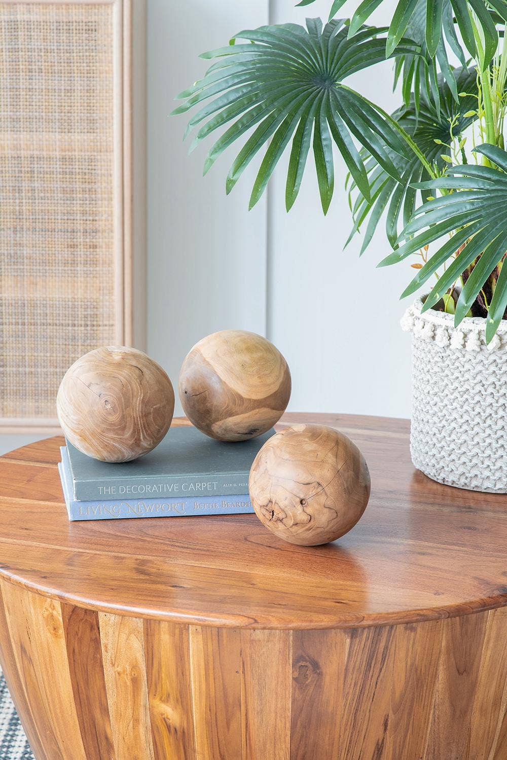 A&B Home Group Inc. - Wholesale Decorative Tabletop Object - S/3 Teak Ball6