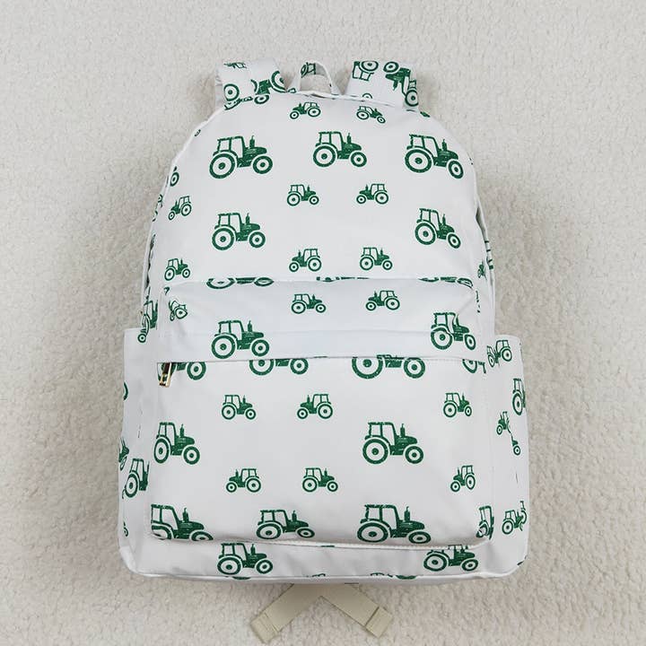 Aier Wholesale - Vente Sac à dos – enfant - Sac à dos de tracteur vert pour bébés et garçons, sacs à dos zippés0