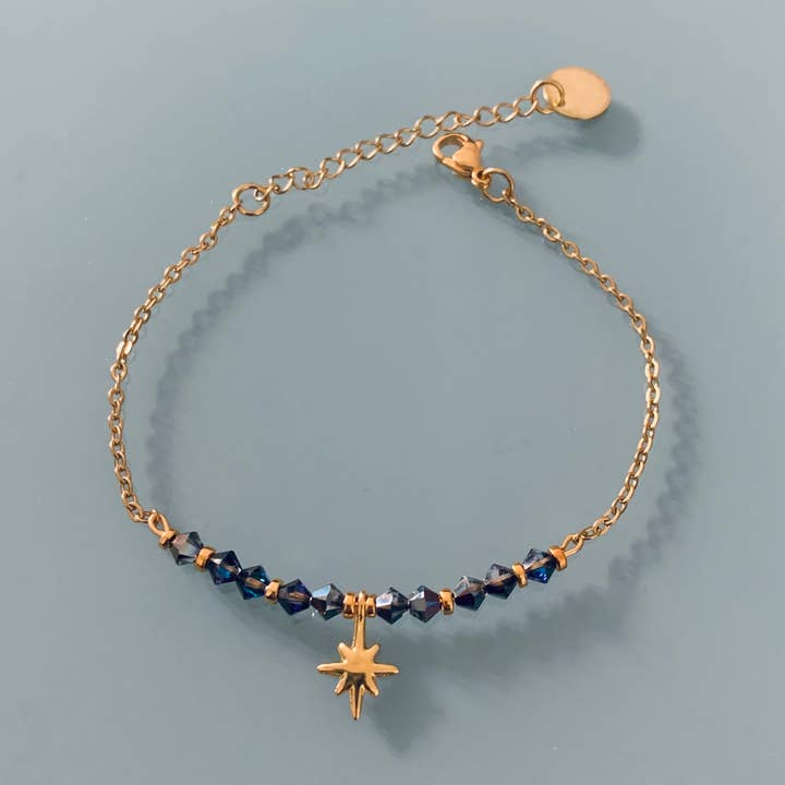 Magic Natural Stones Star Curb Bracelet for wholesale by Clovers