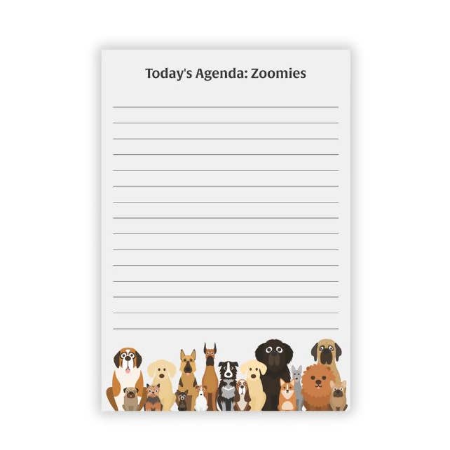 Zoomies Dog Lover Post-it® Note - 4x6 Sticky Notes for wholesale by Post-it® Notes Design Series