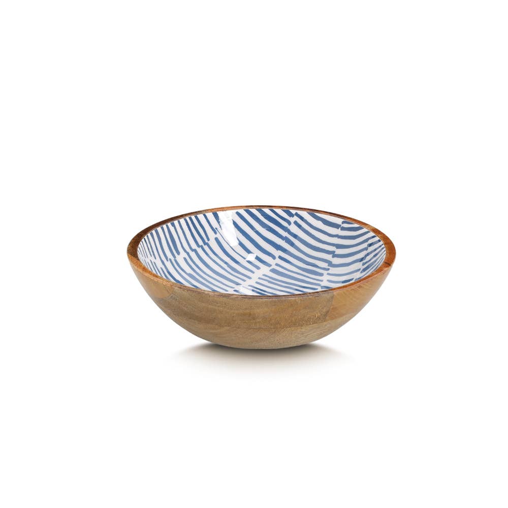 Bowl, Mango Wood, Blue for wholesale on Faire