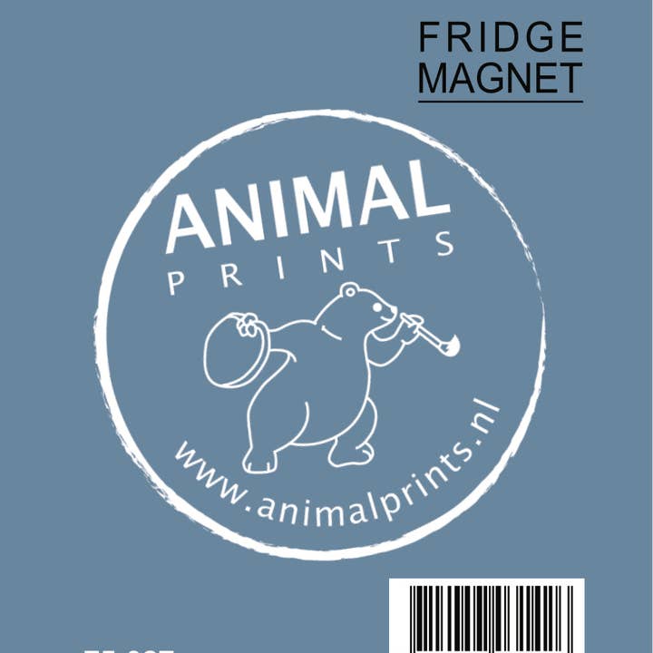 Animal Prints - Vendita all'ingrosso Calamite - Magnete da frigorifero - Gatto (blu di Delft) - Cavallino a dondolo1