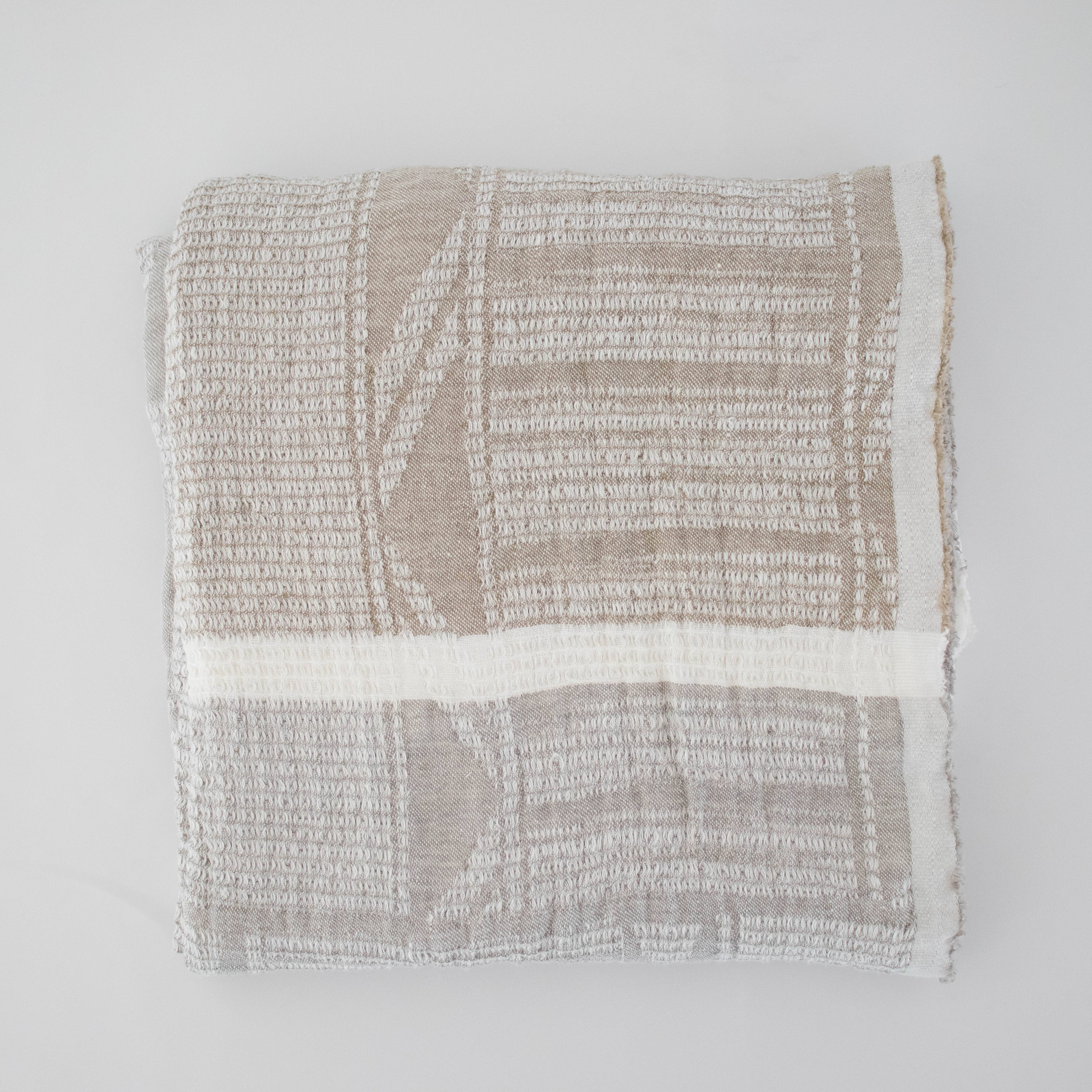 African Jacquard - Wholesale Throw blanket - 100% Linen Bogolan Lounge Throws6