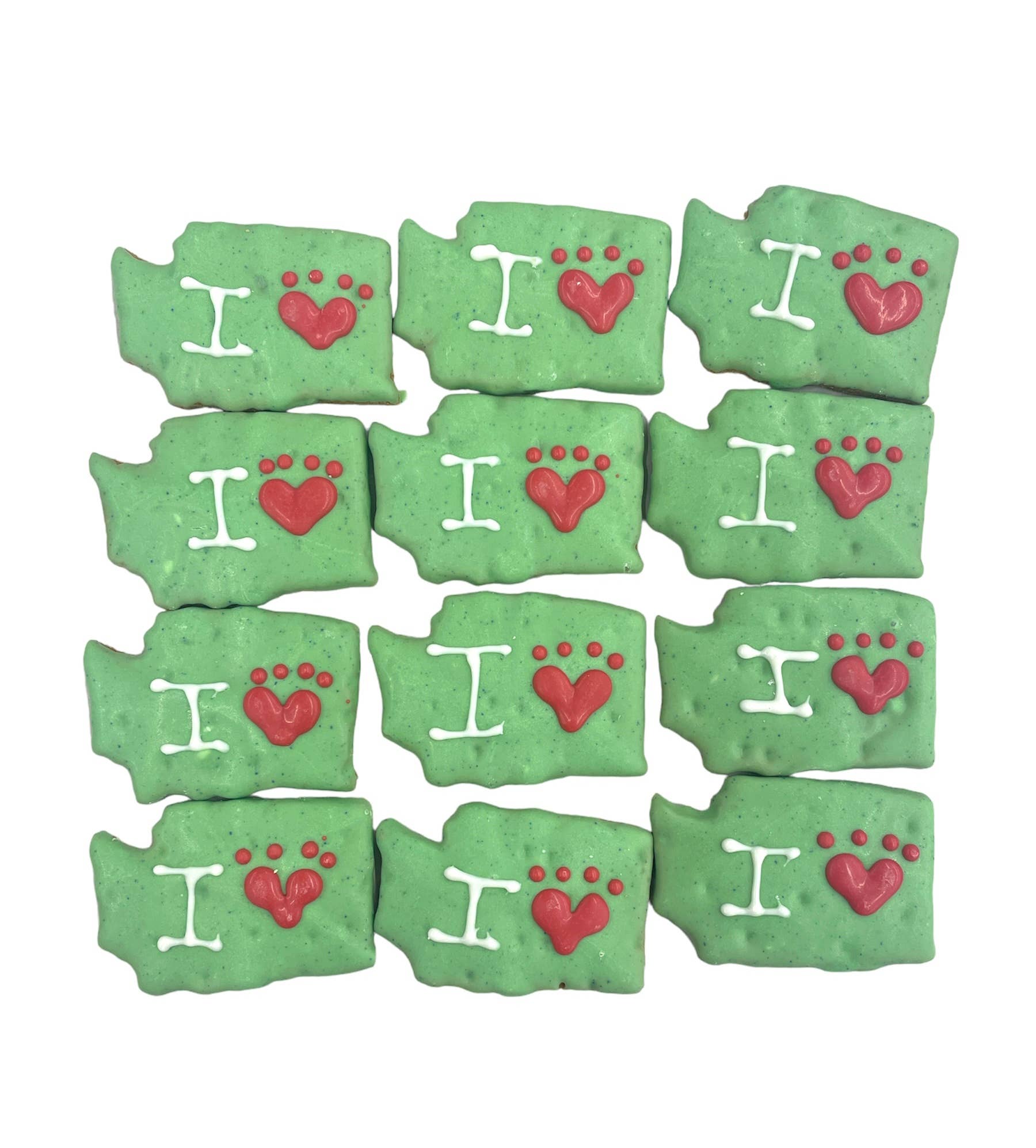 Paws Gourmet Bakery - Wholesale Pet Treats - Dog - Paws Gourmet Bakery I Heart My State Dog Treats1