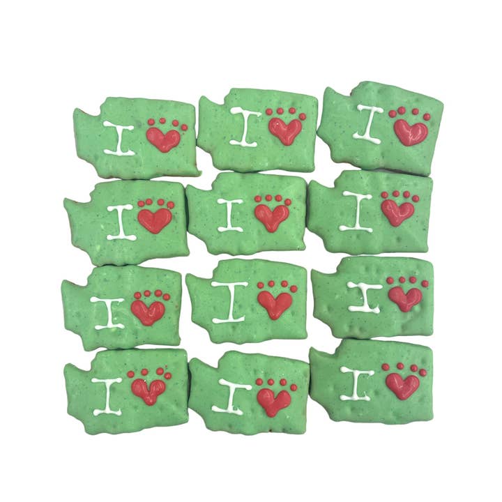 Paws Gourmet Bakery - Wholesale Pet Treats - Dog - Paws Gourmet Bakery I Heart My State Dog Treats1