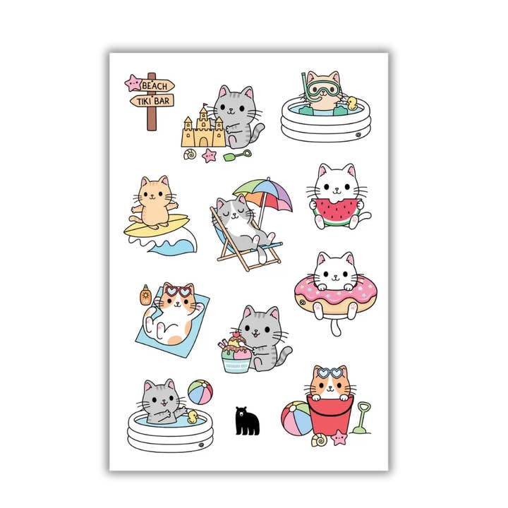 Beach Day for wholesale by Four Bears Sticker Club