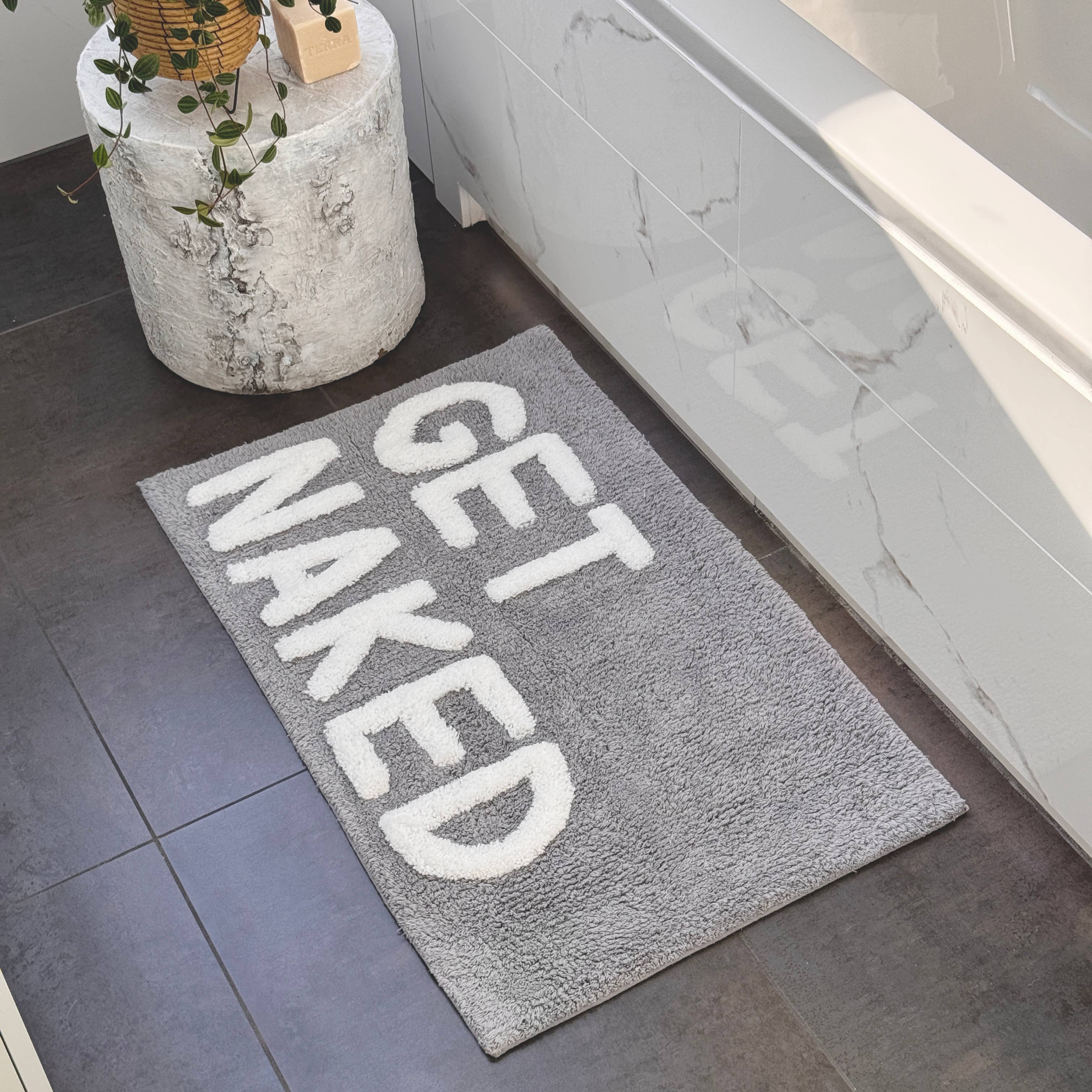 Allure Bath Fashions - Wholesale Bath Mat - Get Naked Bath Mat - Non Slip Slogan Bathroom Rug5