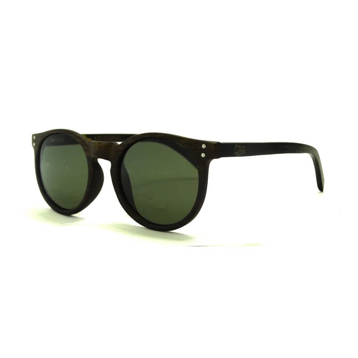 SOLBRILLER - 152 - MARY - TRÆ - SORT for engroshandel hos Castor Sunglasses