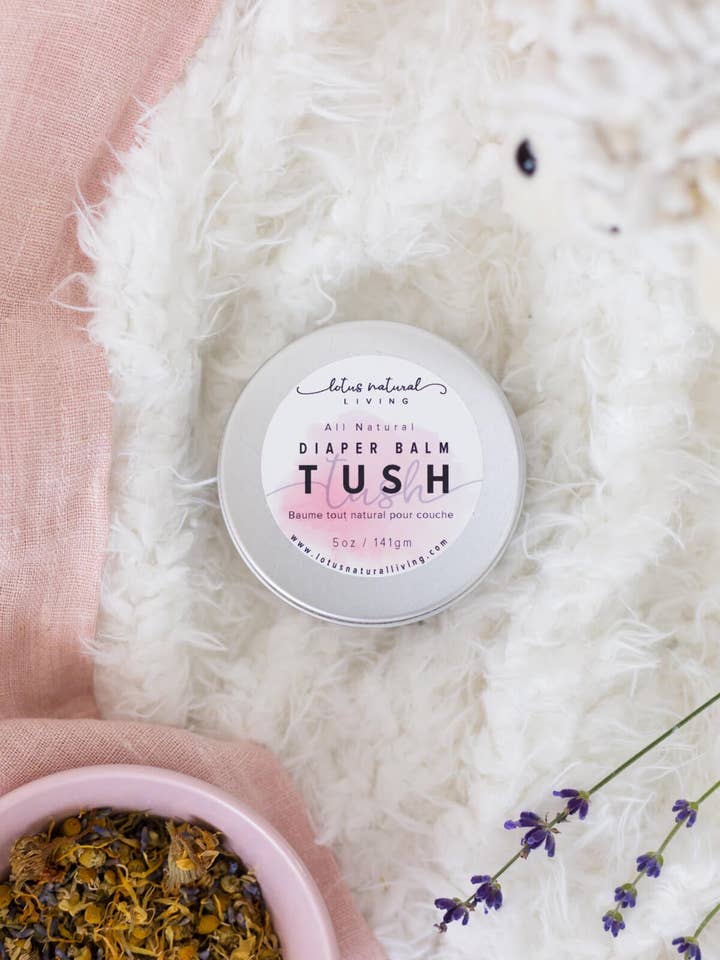 Tush 4oz Tin for wholesale by Lotus Natural Living