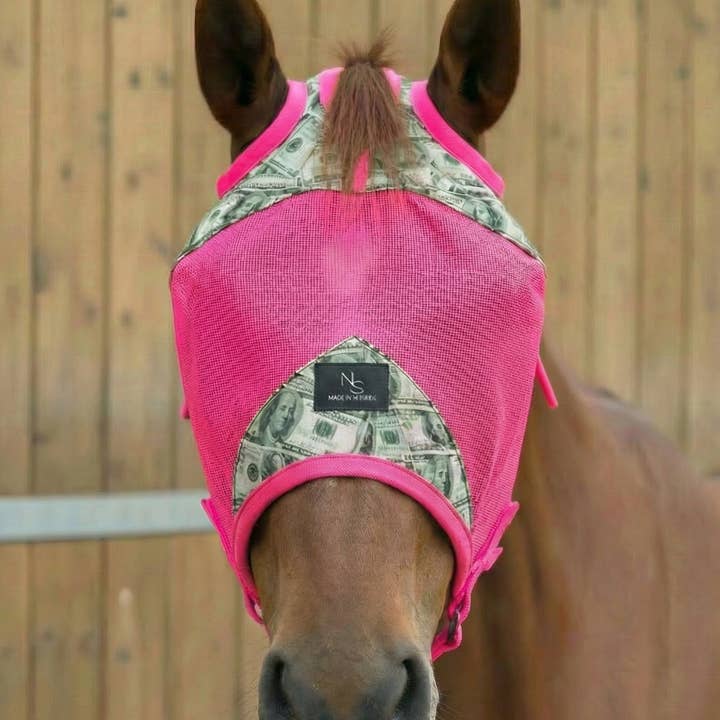 Neon Spur LLC - Wholesale Horseback Riding Gear - Entry Fees Fly Mask -Neon Pink