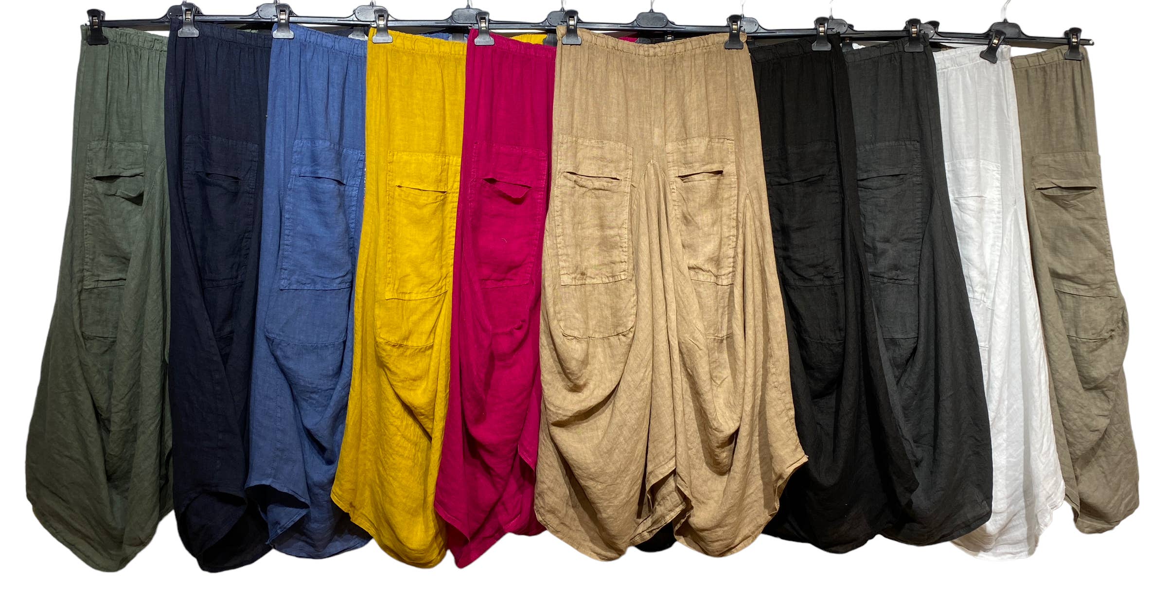 LINEN & COTTON HOUSE - Wholesale Jumpsuit - Women's - LINEN SAROUEL SKIRT WITH POCKETS 9917 66331