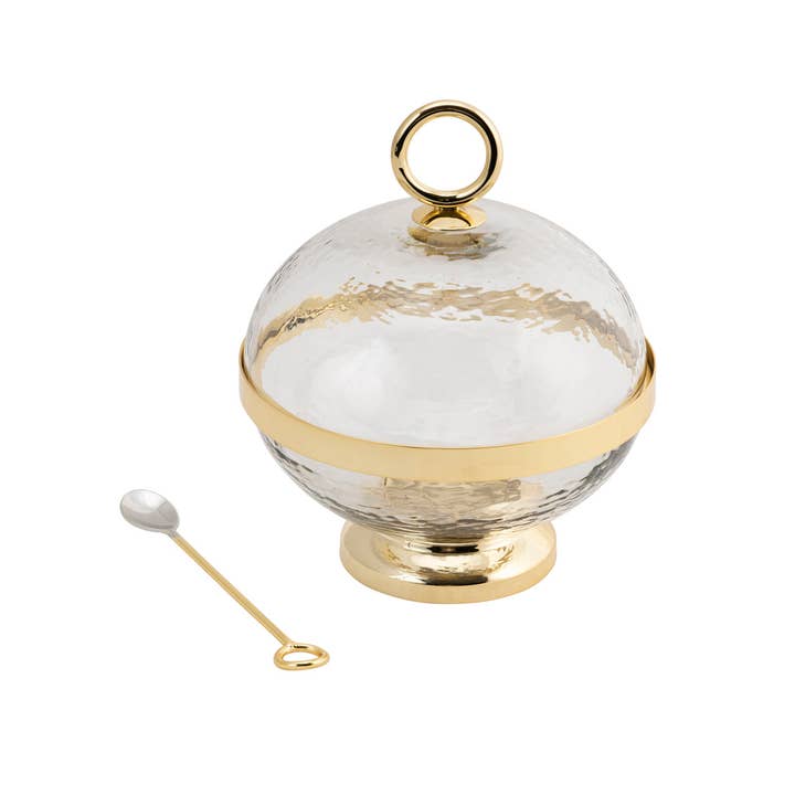 Godinger - Wholesale Appetizer Serveware - Gold Sphere Appetizer Serving Piece1