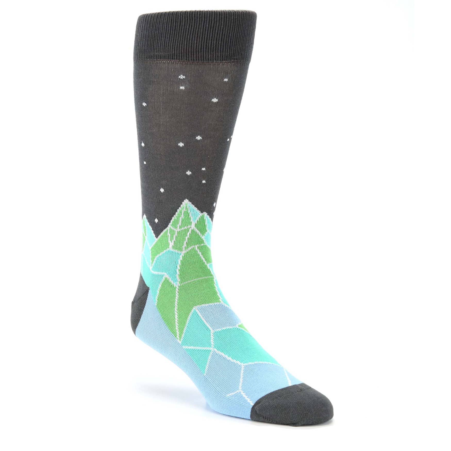 Statement Sockwear - Wholesale Socks - Men's - Green Blue Mountain Socks - Men's Dress Socks0