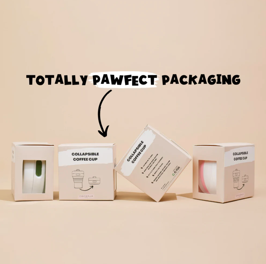 Cocopup London – wholesale Insulated mug/tumbler – Collapsible Coffee Cup - Black3