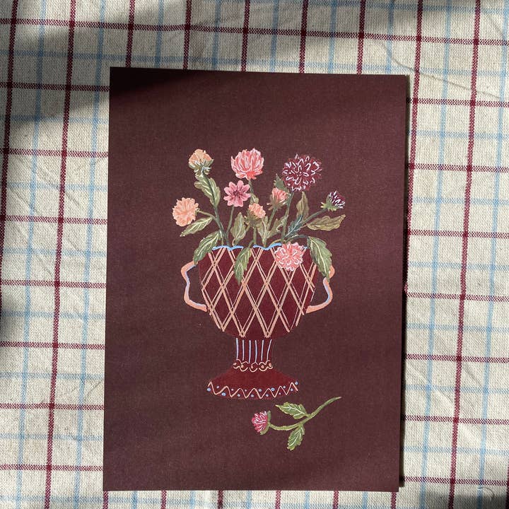 Harriet Watson - Vendita all'ingrosso Stampa artistica - Stampa A5 - Dalie rosa