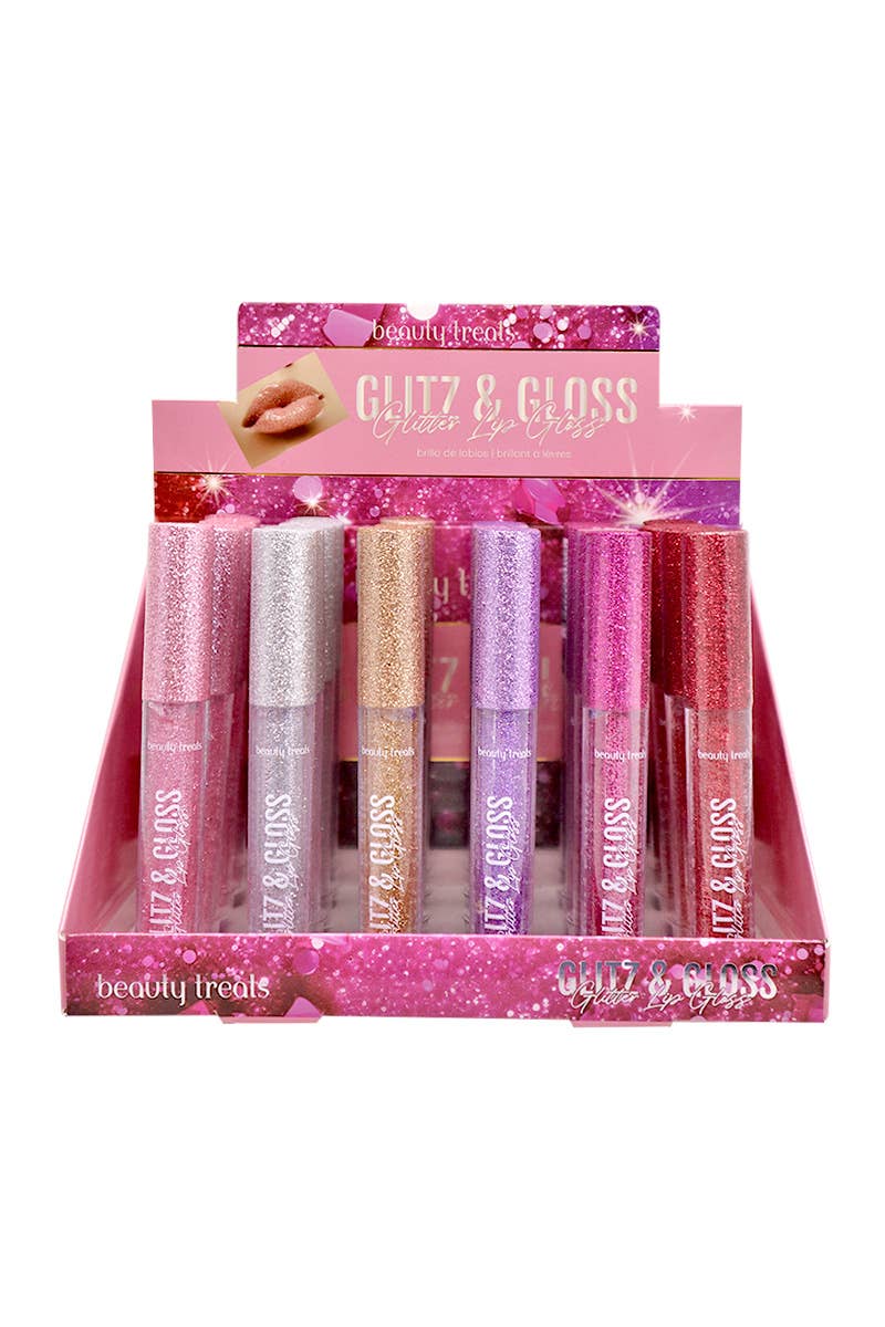 PINEAPPLE Beauty - Wholesale Lipgloss - Beauty Treats 516 Glitz & Gloss Glitter Lipgloss - 24 stuks