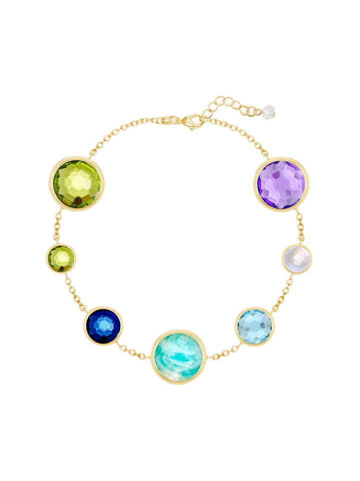Mixed Stone Station Bracelet - GF for wholesale by Zoey Simmons