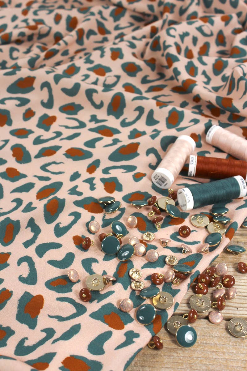 Eglantine et Zoé - Wholesale Fabric - Eucalyptus Green Bagheera Viscose Fabric7