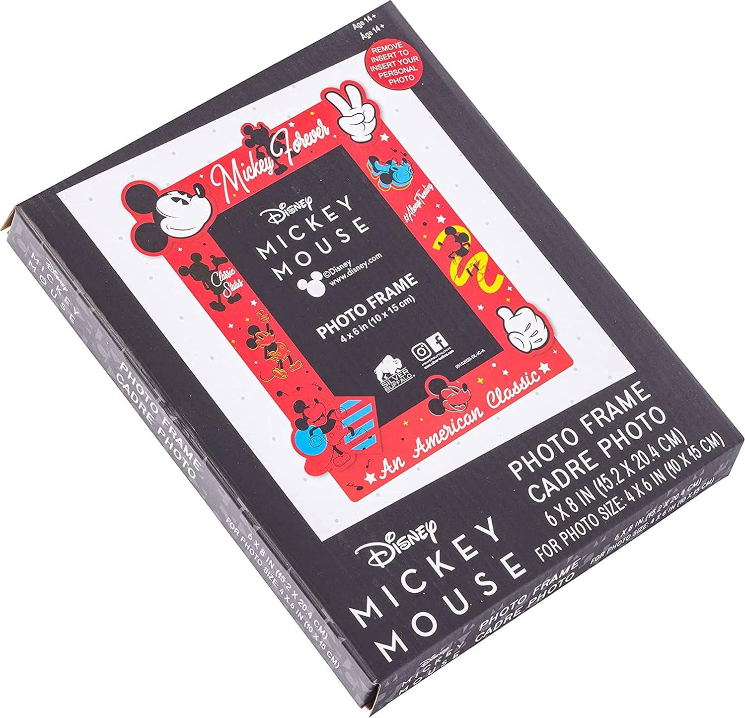 AJ TOYS & GAMES - Venta al por mayor Marcos de fotos - Marco de fotos clásico vintage de Mickey Mouse de Disney - 4 x 6"4