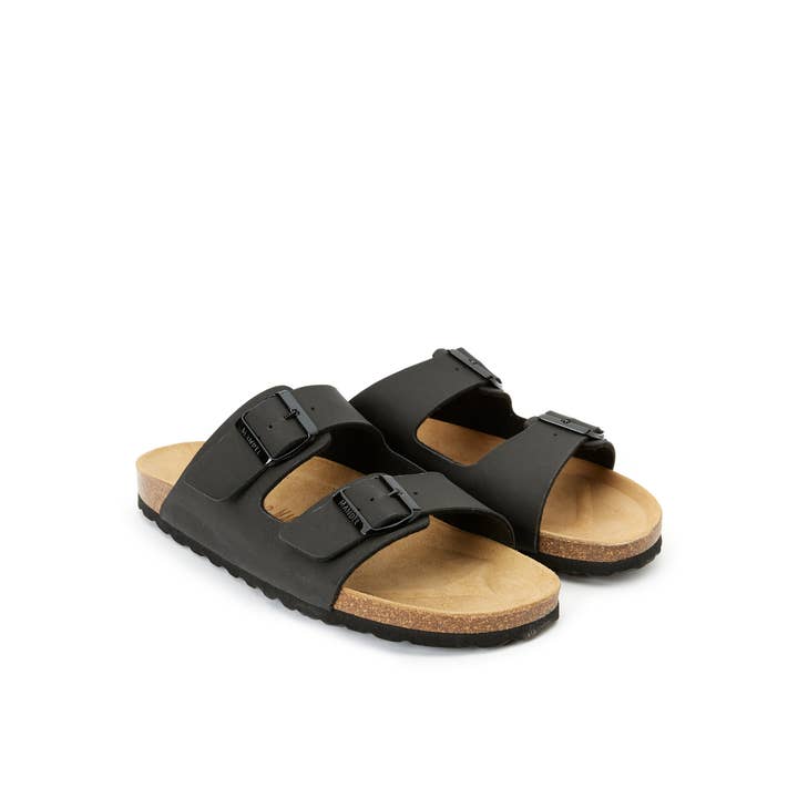 Ciabatta duas faixas preto - Art.MD6155 por atacado de Mandél