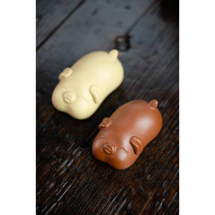 Gohobi (We cover U.S. import duties) - Wholesale Decorative Figurine - Gohobi Handmade pig ornaments Tea pets ceramic YiXing clay Chinese Gongfu tea Kung fu tea Japanese Chado unique ornaments6