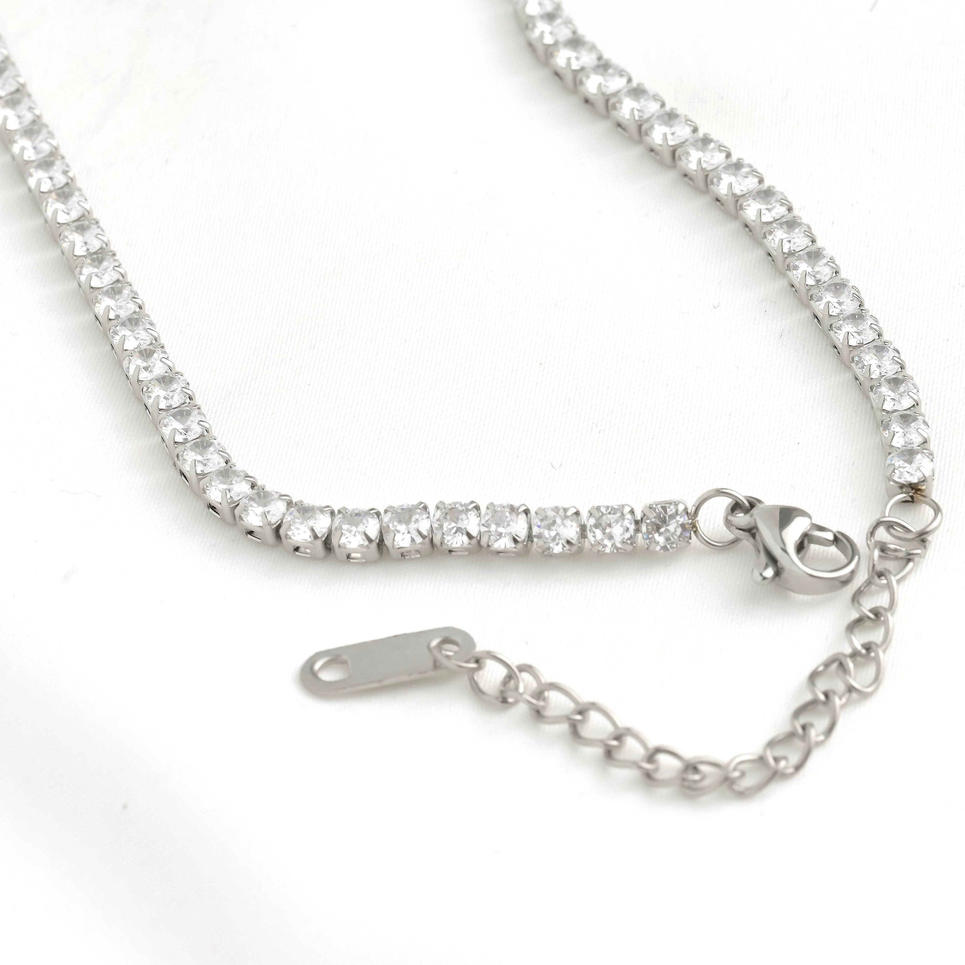 Blueyejewelry - Wholesale Link & Chain Necklace - Tennis Chain Necklace - Waterproof 18k Gold Diamond Choker9