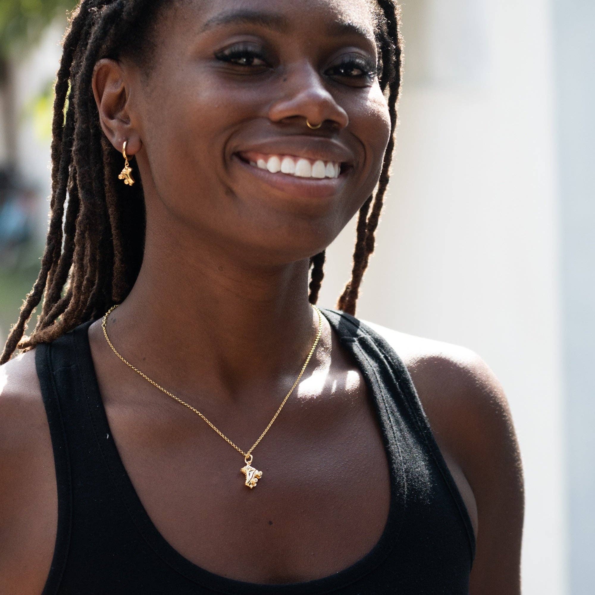 Scream Pretty - Recycled Sterling Silver Jewellery - Wholesale Pendant/Charm Necklace - Roller Skate Necklace1