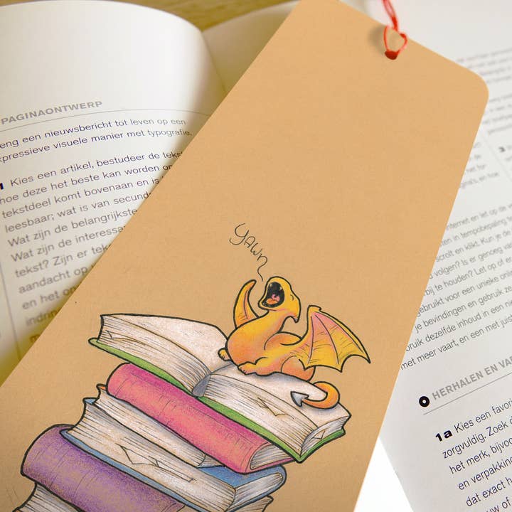 Boekenlegger met kwastje boeken draak for wholesale by Digitaldreamcloud