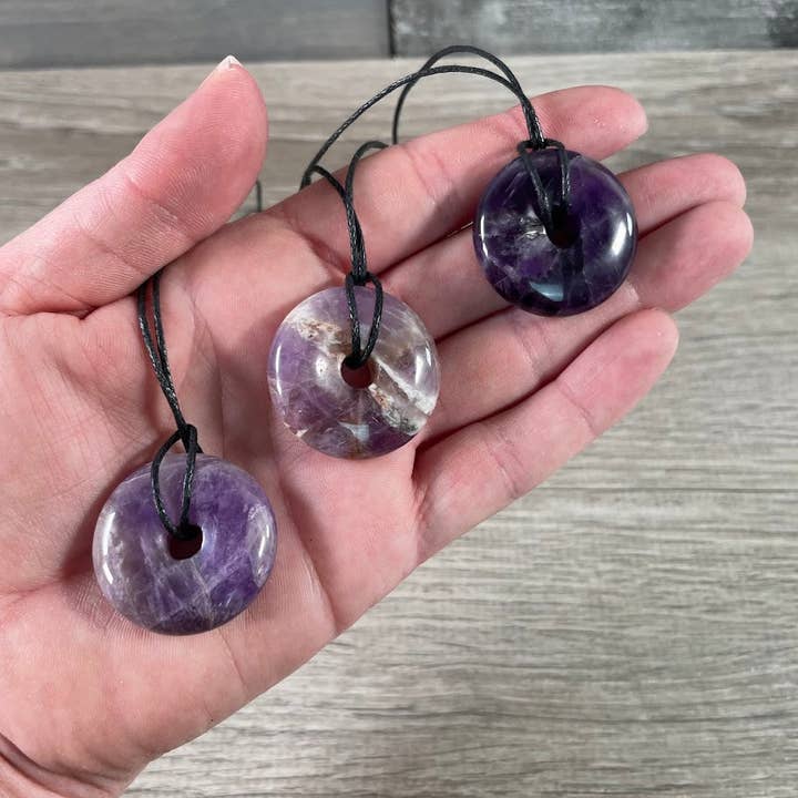 Keystone Crystals - Wholesale Spiritual Stone/Crystal - Donut Pi Stone 30mm Gemstone Pendant – Strung or Plain60