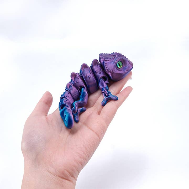 KIDDY-MOOV - Wholesale Classic Toy - Kids - 3D printed chameleon – 14 cm (4 assortments (12)5