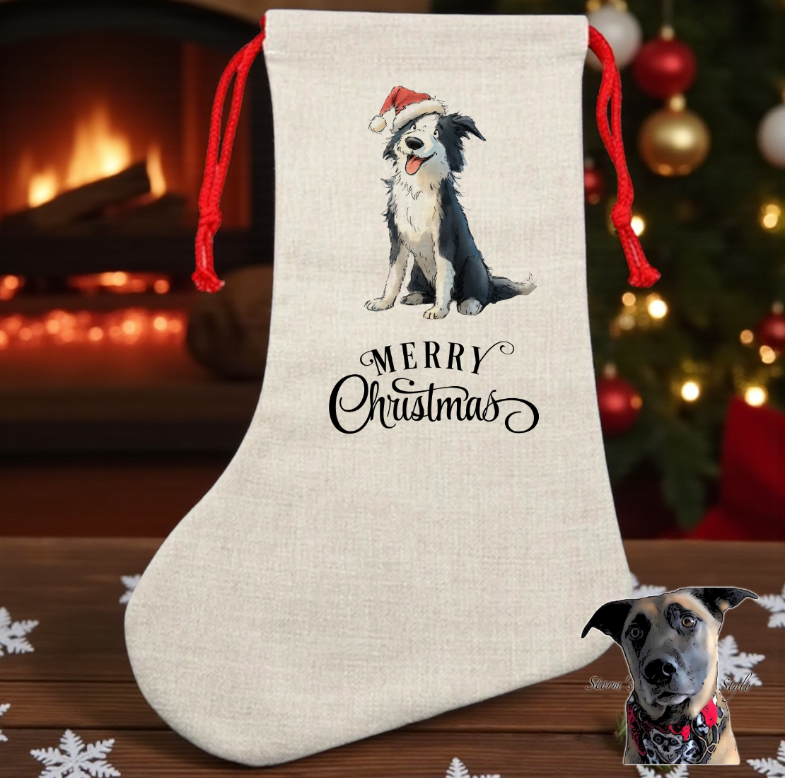 Storms Style – wholesale Holiday Stocking – Christmas Doodle Dogs Stockings and Santa Sacks 0