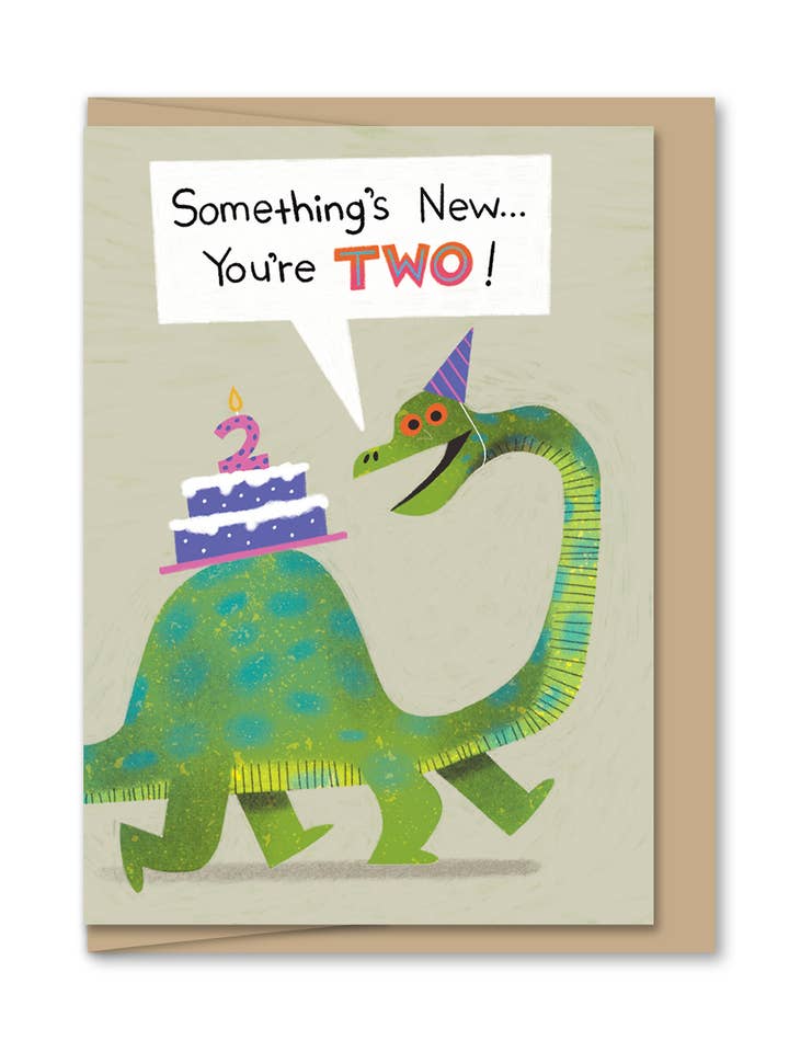 Mini Dino Dos | Tarjeta de Felicitación de Cumpleaños del Tamaño de un Recinto para venta al por mayor de Maginating
