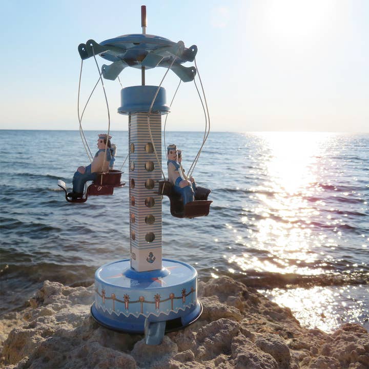 Tribal Trade GmbH - Wholesale Classic Toy - Kids - Tin toy carousel with sailor carousel8