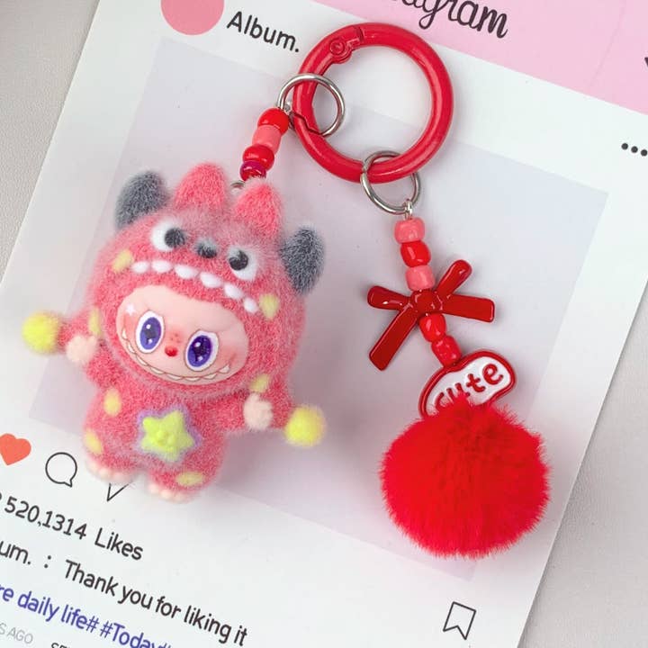 Labu Hot-Selling Cute Monster Keychain , holiday gifts for wholesale by Lilyrosy(Duty free)