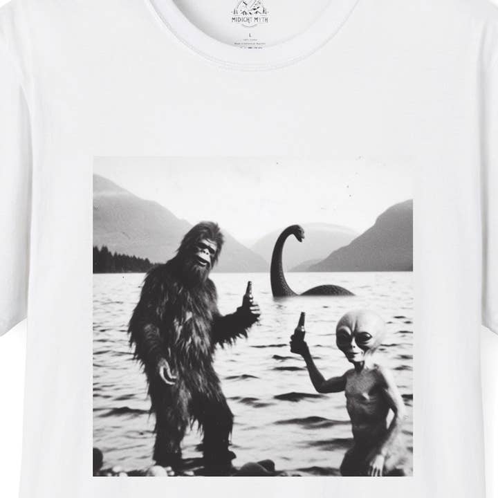 Midnight Myth - Wholesale T-Shirt (Graphic) - Men's - Loch Ness Alien Bigfoot Shirt Hiking Camping Tshirt Men's