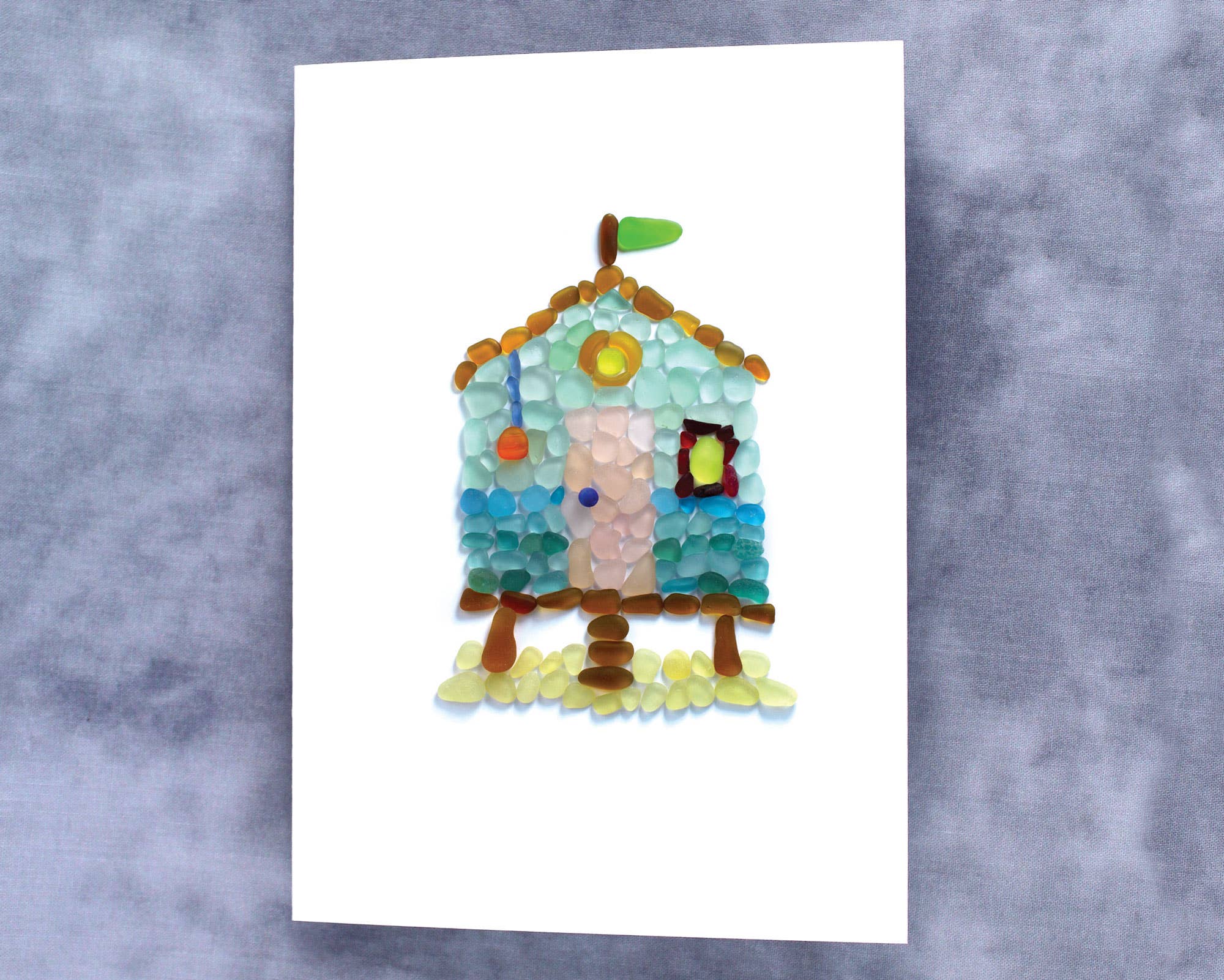 Beachcombing / Etched by the Sea - Wholesale Everyday Greeting Card - Sea Glass Beach Cottage Card1