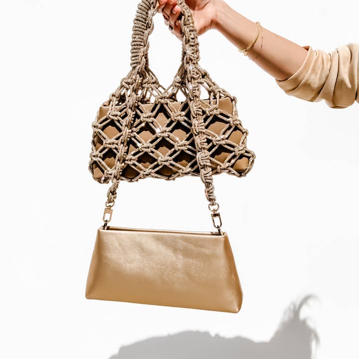 ROCKNOT - Wholesale Top handle bag – women's - THE TRANSFORMER - Champagne Bubbles4