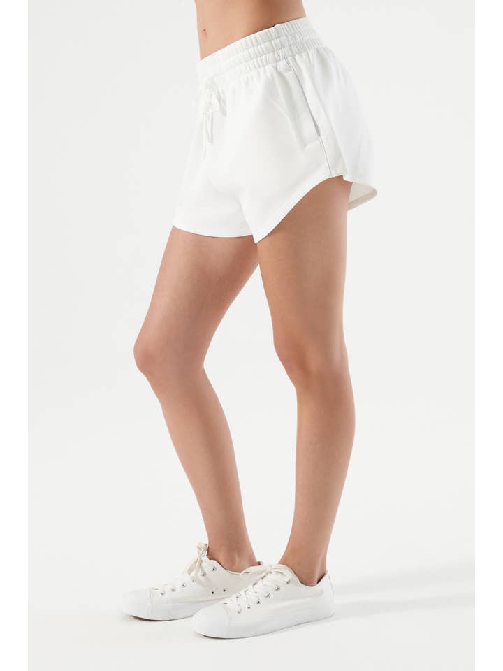 Nux Active - Wholesale Athletic Shorts - Women's - Sleek Shorts – High-Low Hem with Side Pockets