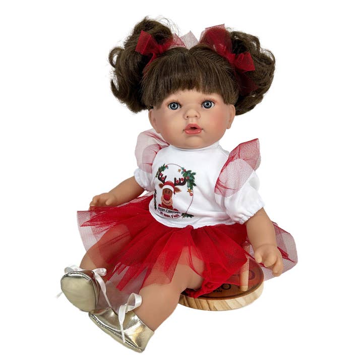 Nines Artesanals d'Onil Dolls - Wholesale Doll - Kids - LITTLE TITA BROWN XMAS DOLL