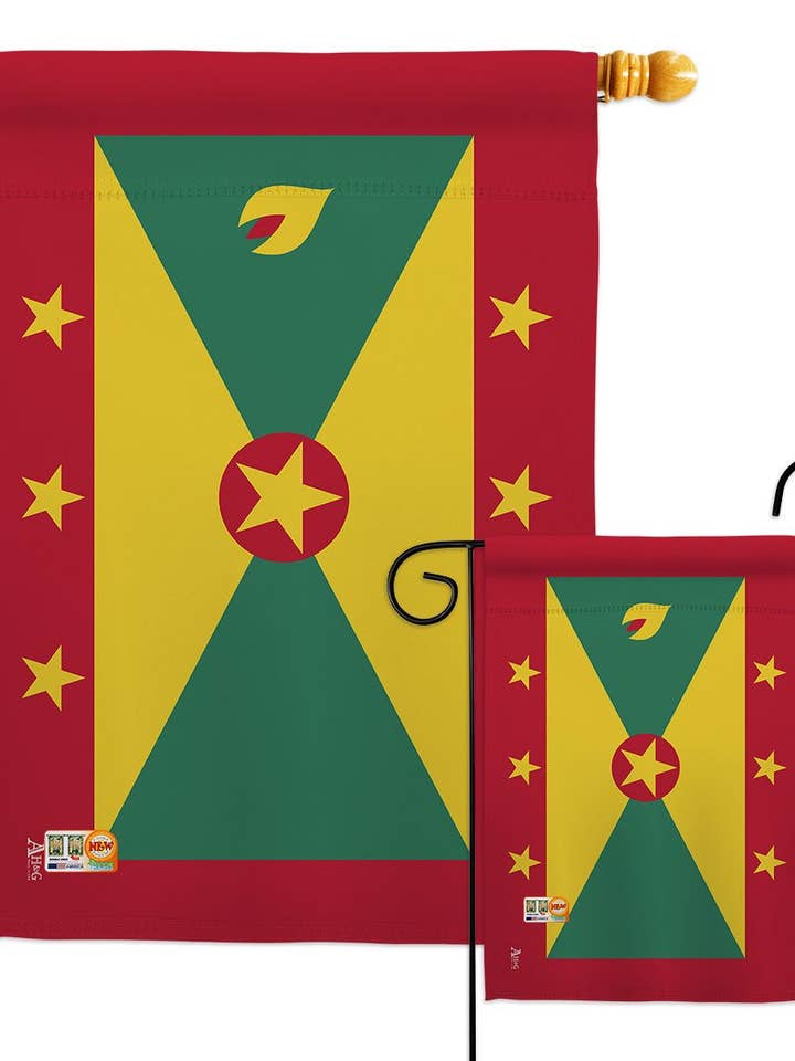Flagge der regionalen Nationalität von Grenada für den Großhandel von Two Group Flag Co