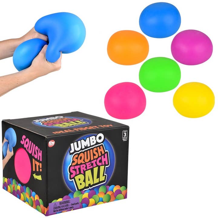 La Luna Bella - Toys - Wholesale Squishy Toy - Kids & Baby - 6" Jumbo Squish And Stretch Gummi Ball LLB Squishy Toys