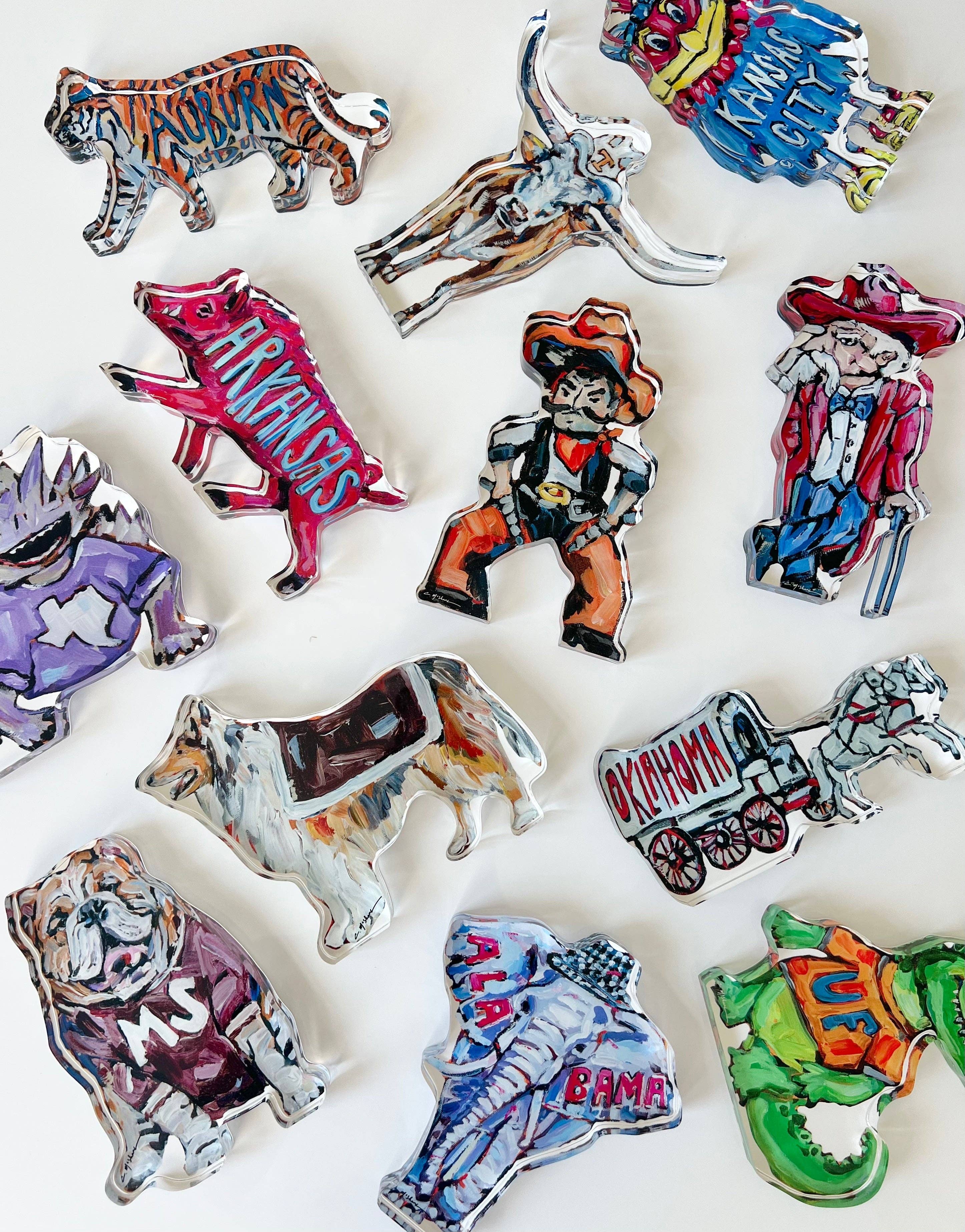 Chelsea McShane Art - Wholesale Decorative Tabletop Object - "Ole Reb" acrylic shelfie3