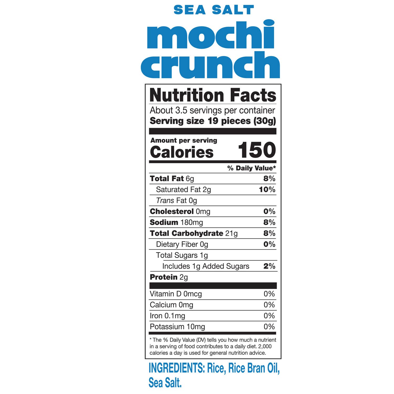 Sun Tropics – wholesale Puffed snack – Sun Tropics Mochi Crunch - Sea Salt, 12 x 3.5 oz2