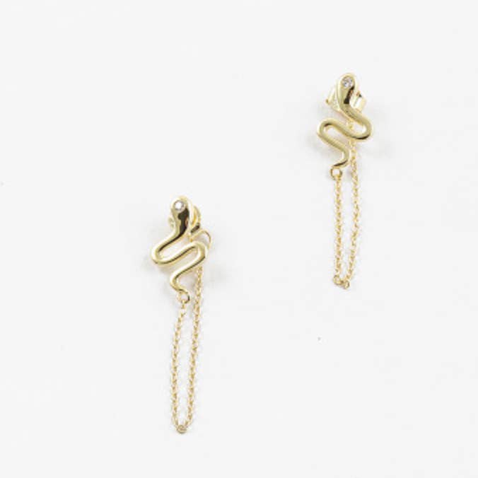 Pregos de corrente de cobra esterlina por atacado de Stitch and Stone