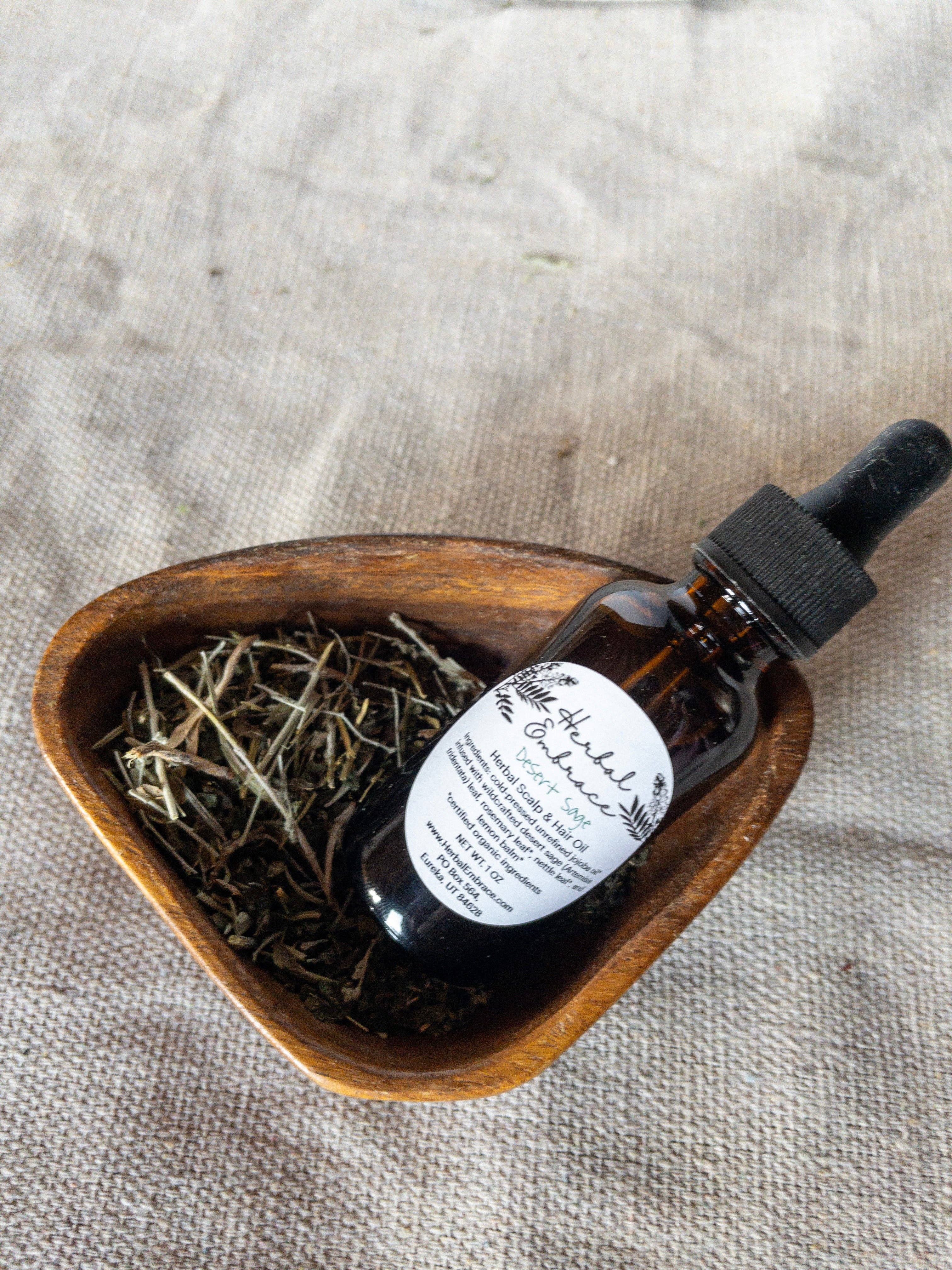 Herbal Embrace - Wholesale Hair Oil - Desert Sage Herbal Infused Oil for Scalp, Hair, & Beard1