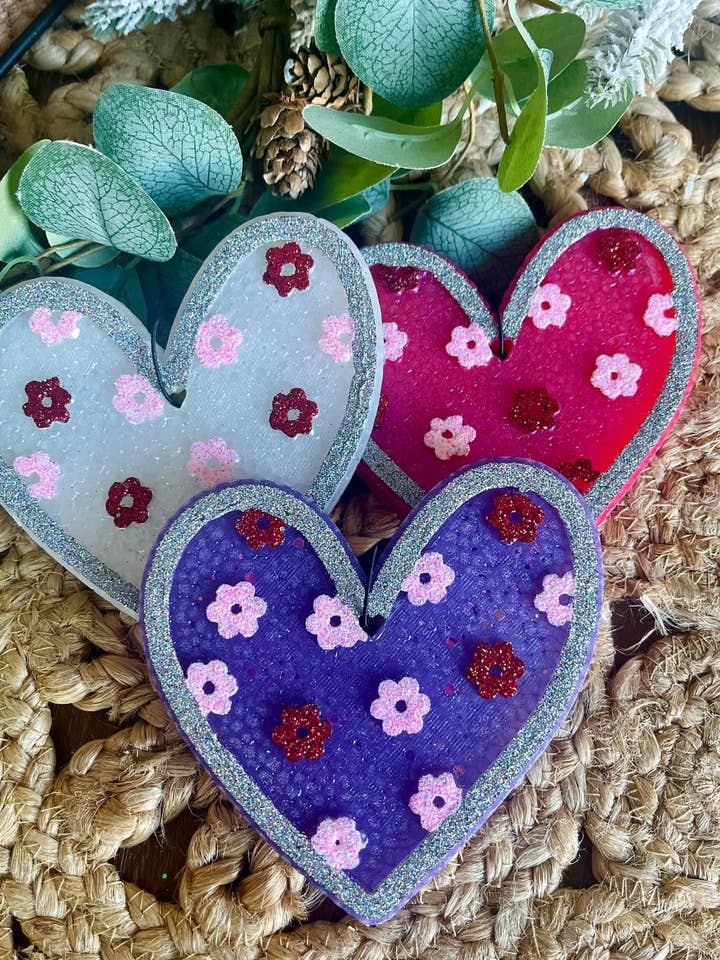 Floral Heart Car Freshie for wholesale by Stay Fresh’ies Air Fresheners