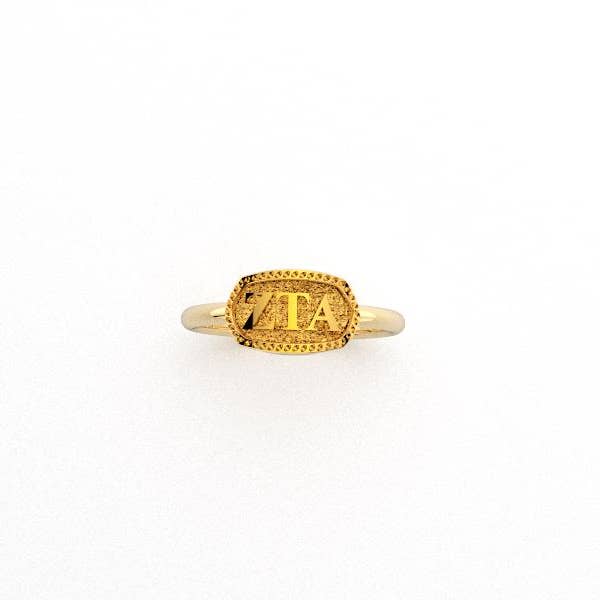Shawn Paul - Wholesale Signet Ring - Zeta Tau Alpha Athena Oval Ring - Adjustable