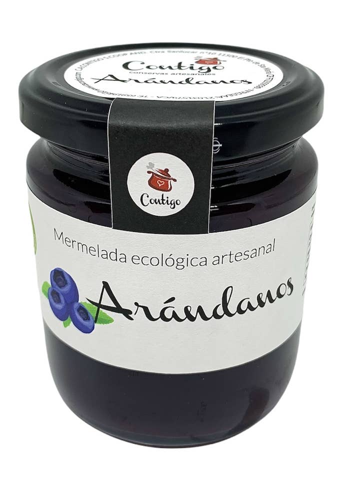 Handgemaakte biologische blauwe bessenjam voor wholesale door ConservasContigo