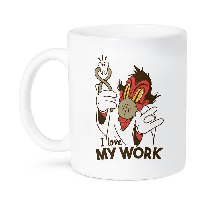 3dRose - Vente Tasse à café - 3dRose, Dentiste Monstre J'aime mon travail pour les amateurs de dentisterie, Tasse8