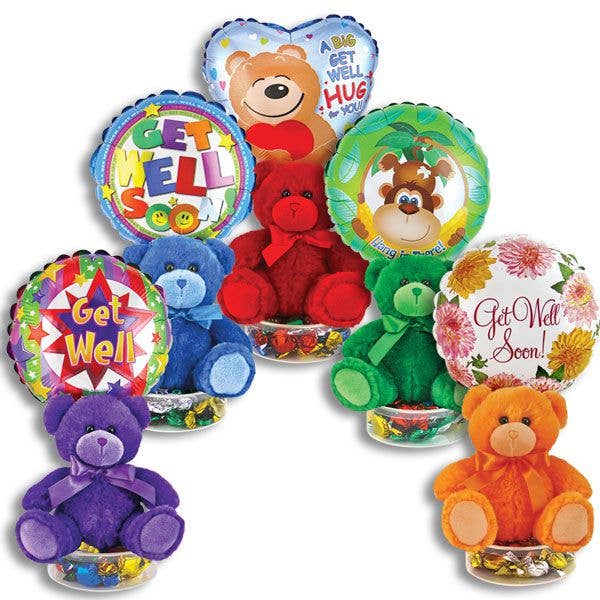 Get Well Bright Bear Kelliloons - Sugar-Free Candy for wholesale by Kelli's